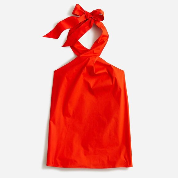 NWT J Crew Organic Cotton Poplin Halter Top - Picture 3 of 6